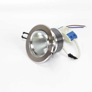 Светодиодный светильник встраиваемый S-110 серебристый корпус (10W, 220V)